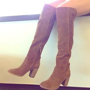 DV tall tan knee high boots